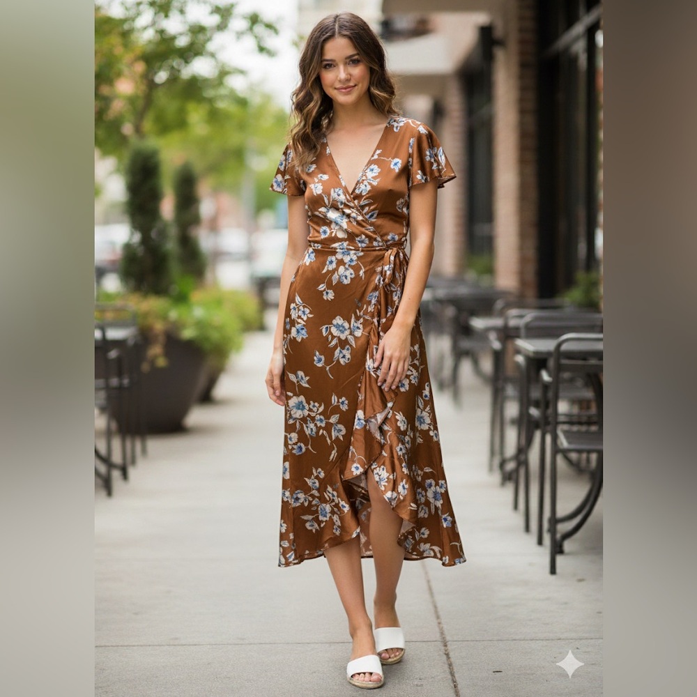 All in Love Brown Patterned Top